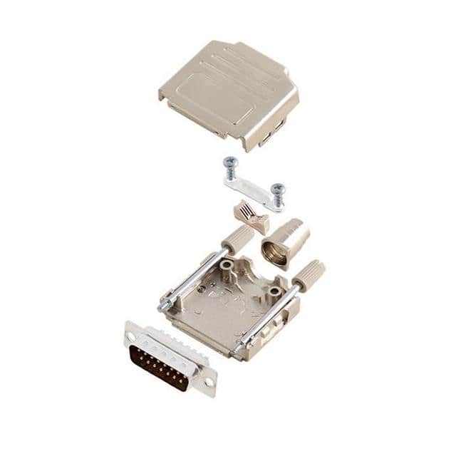 6355-0004-02 D-SUB BACKSHELL, SHIELDED, 180 +