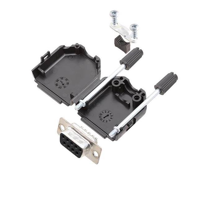 6355-0054-11 D-SUB BACKSHELL, UNSHIELDED, 180