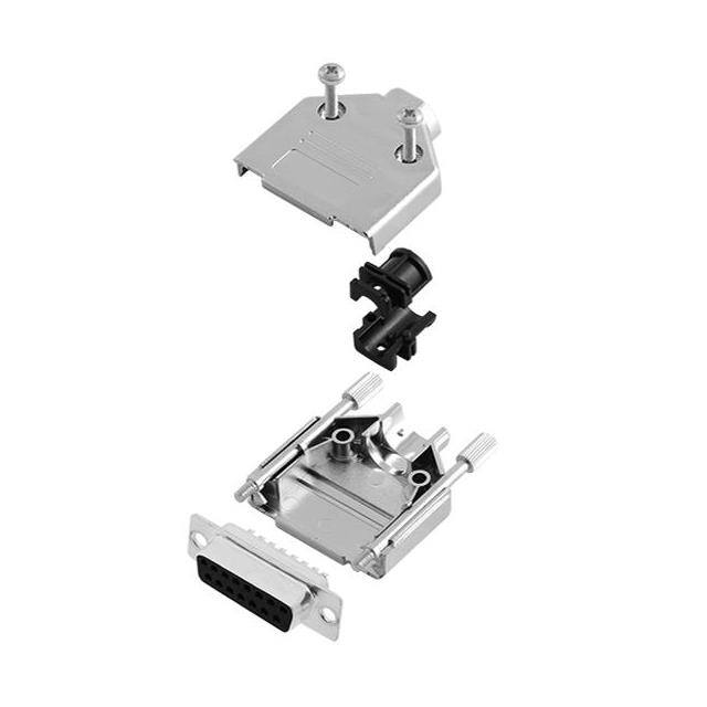 6355-0030-12 D-SUB BACKSHELL, SHIELDED, 180 +