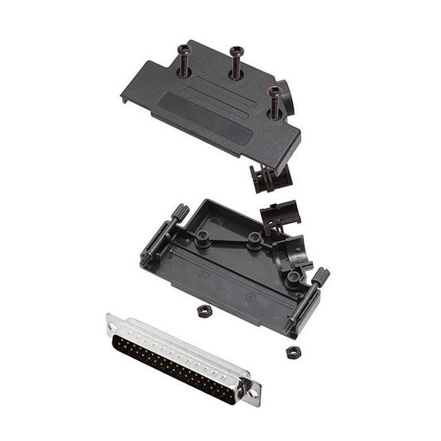 6355-0034-04 D-SUB BACKSHELL, UNSHIELDED, 45