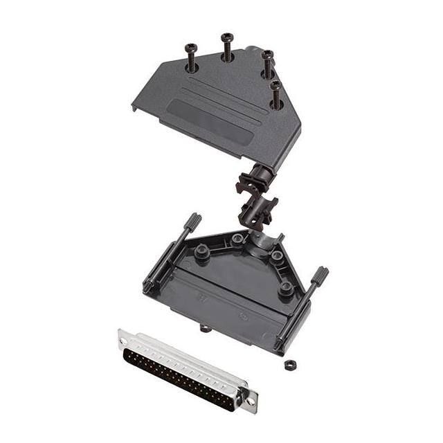 6355-0032-04 D-SUB BACKSHELL, UNSHIELDED, 180