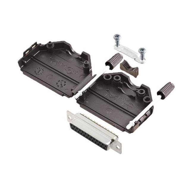 6355-0054-13 D-SUB BACKSHELL, UNSHIELDED, 180