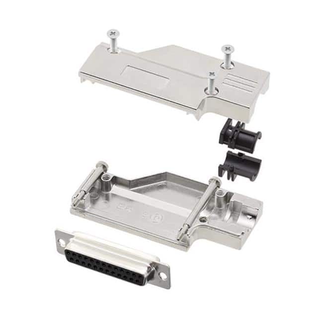 6355-0065-13 D-SUB BACKSHELL, FULL METAL, 90