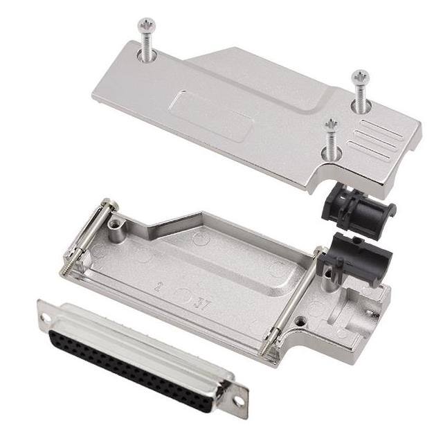 6355-0065-14 D-SUB BACKSHELL, FULL METAL, 90