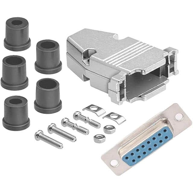 DSC-15FM-KIT D-Sub DB15 FEMALE SLDR MTL KIT