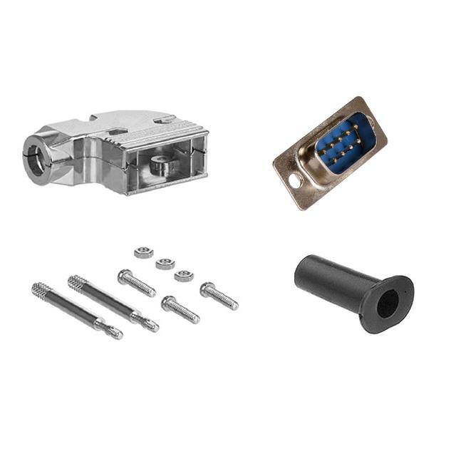 DSC-9MMA-KIT D-SUB DB9 M SLDR MTL 90 KIT
