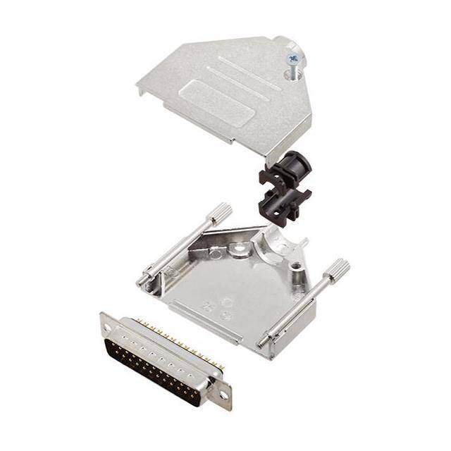 6355-0002-23 D-SUB BACKSHELL, FULL METAL, 180