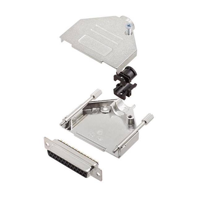 6355-0002-33 D-SUB BACKSHELL, FULL METAL, 180