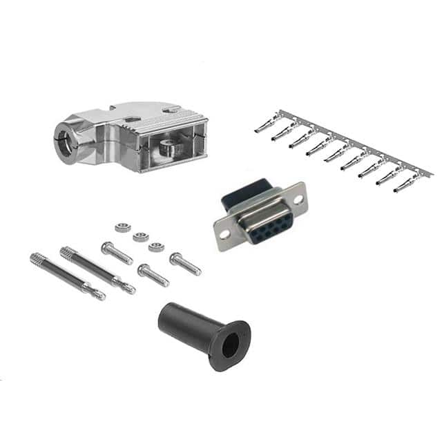 DCT-9FMA-KIT DB9 F CRIMP MTL 90DEG HOOD KIT
