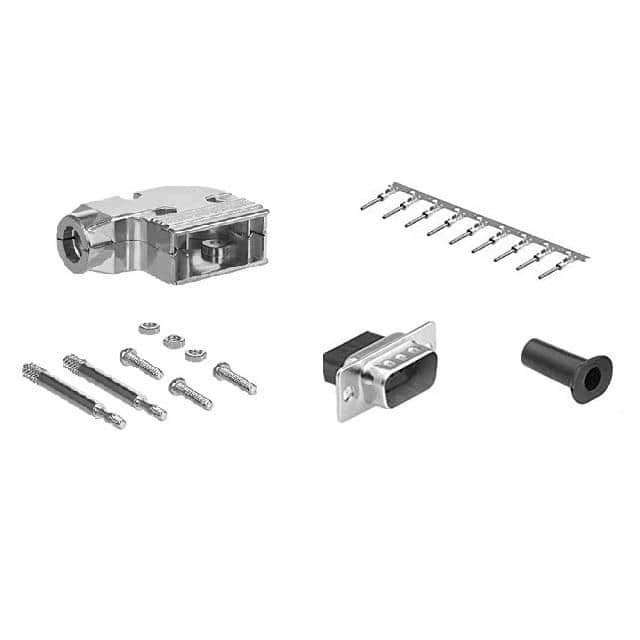DCT-9MMA-KIT DB9 M CRIMP MTL 90DEG HOOD KIT