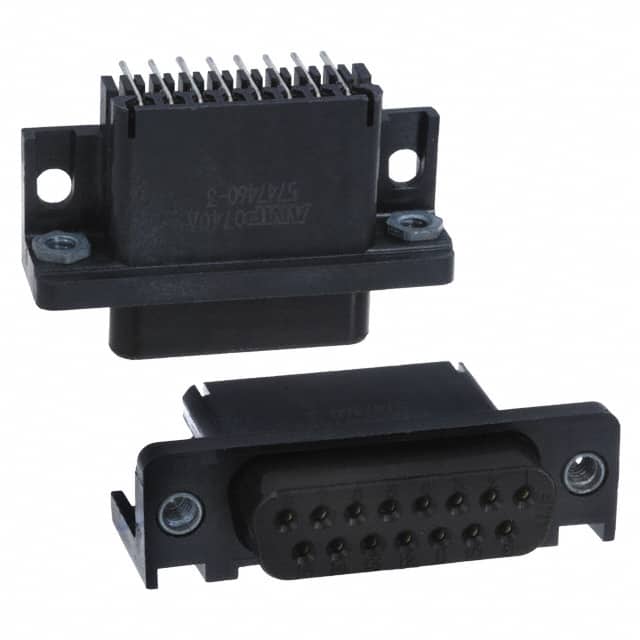 747460-3 CONN D-SUB RCPT 15POS R/A SLDR