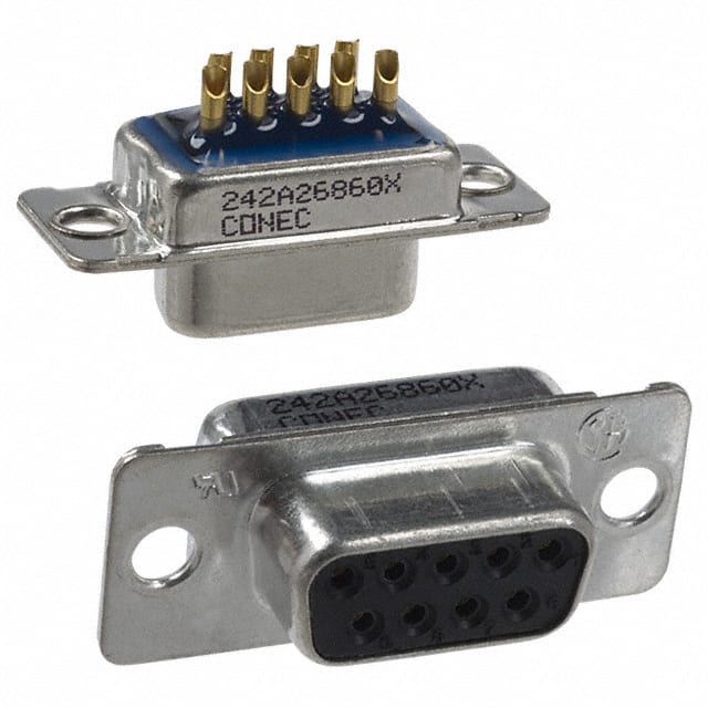 242A26860X CONN D-SUB RCPT 9POS SLDR CUP
