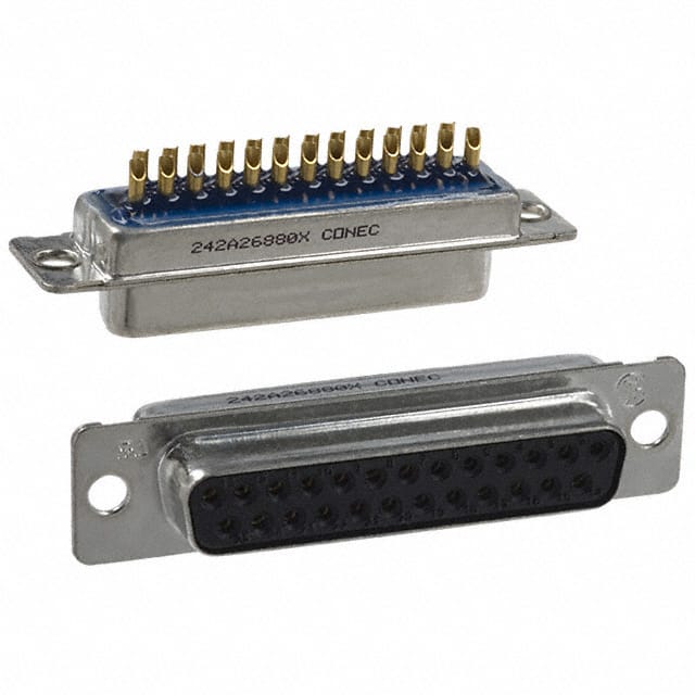 242A26880X CONN D-SUB RCPT 25POS SLDR CUP