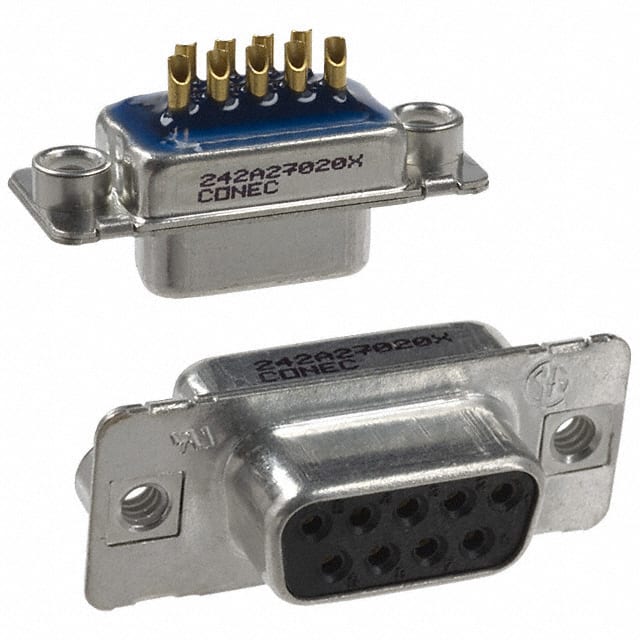 242A27020X CONN D-SUB RCPT 9POS SLDR CUP