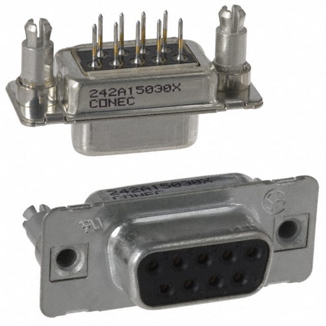 242A15030X CONN D-SUB RCPT 9POS VERT SLDR
