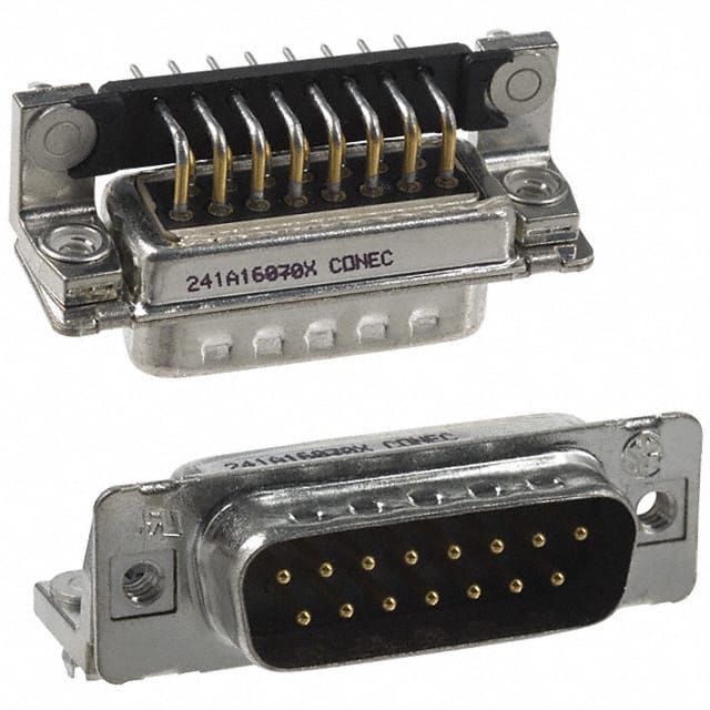 241A16070X CONN D-SUB PLUG 15POS R/A SLDR