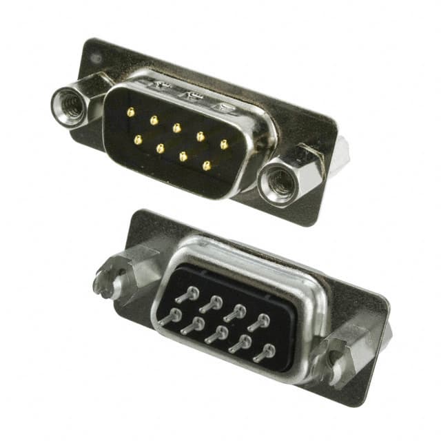 10090096-P094VLF CONN D-SUB PLUG 9POS VERT SLDR