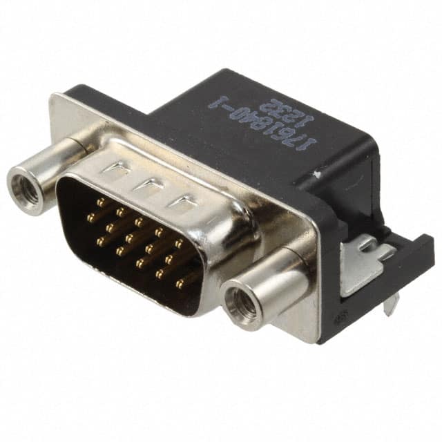 1761840-1 CONN D-SUB HD PLUG 15P R/A SLDR