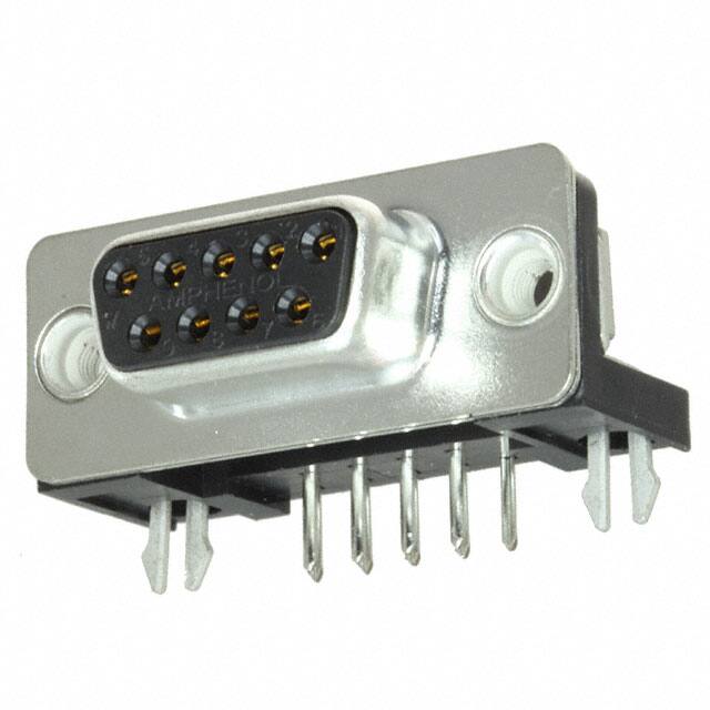 FCC17E09SA410 CONN D-SUB RCPT 9POS R/A SLDR