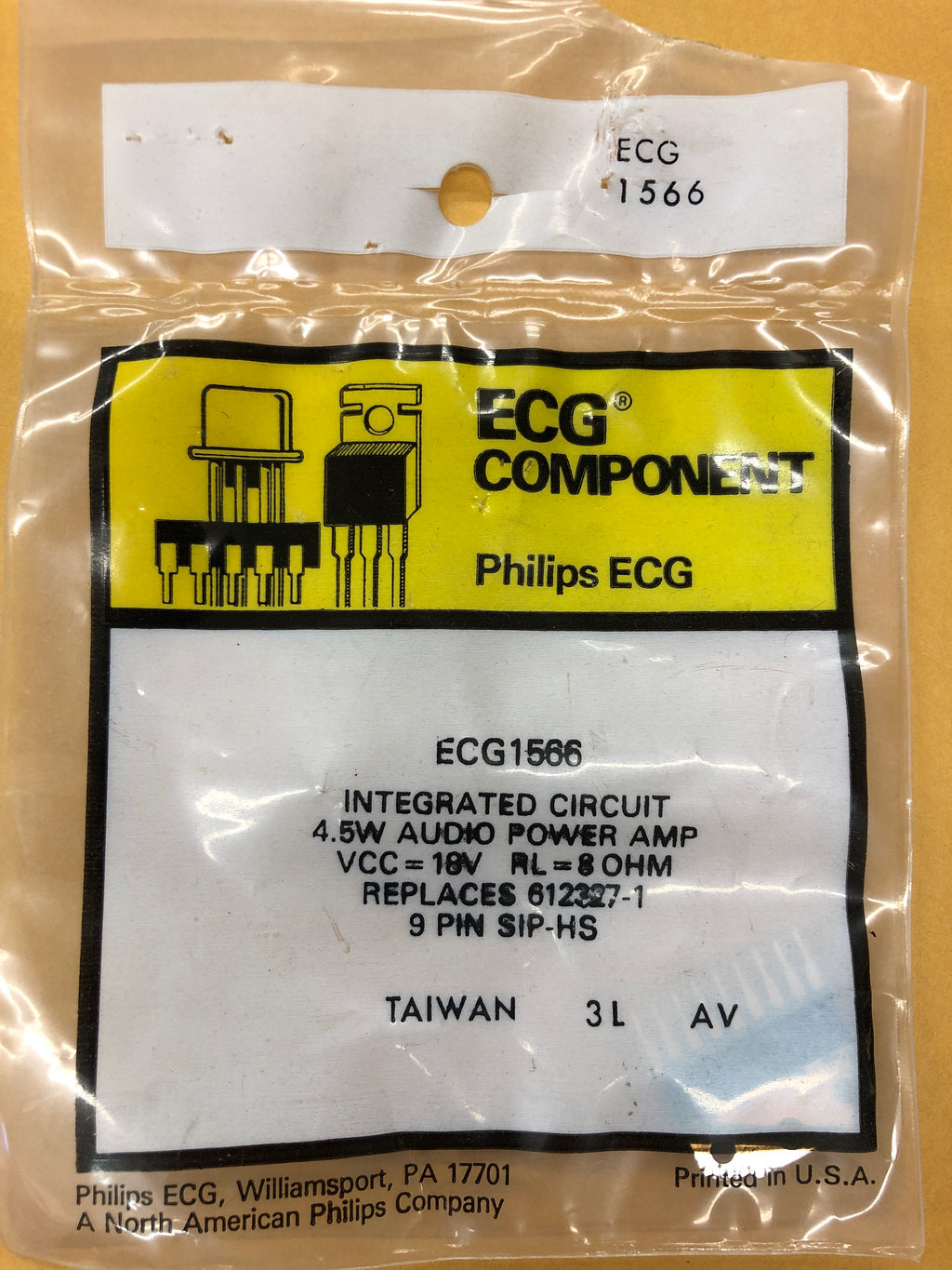 ECG1566 The NTE Electronics ECG1566 is an integrated circuit. It features RoHS3 compliance and an MSL of 1.