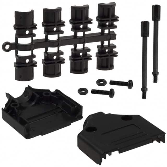 970-015-010-011 CONN BACKSHELL 15POS 180DEG BLK