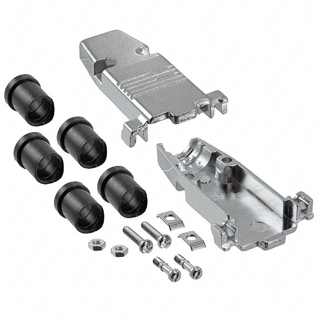 40-9709HMG CONN BACKSHELL 9POS 180DEG SHLD