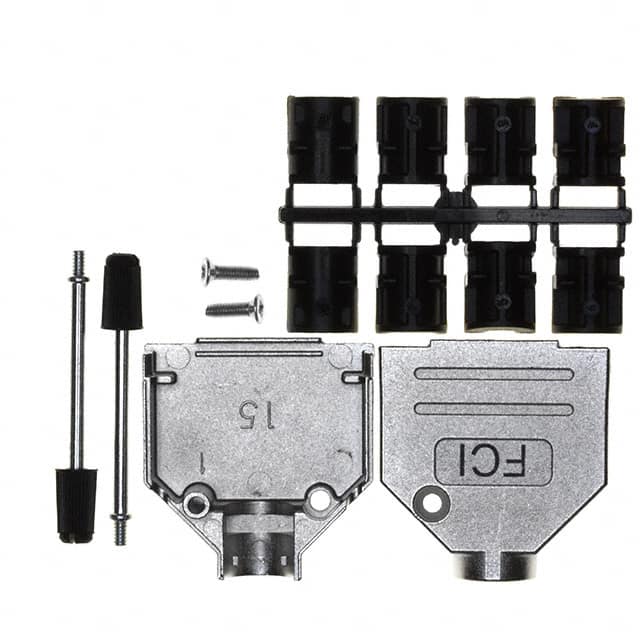 8655MH1501BLF CONN BACKSHELL 15POS 180DEG SHLD