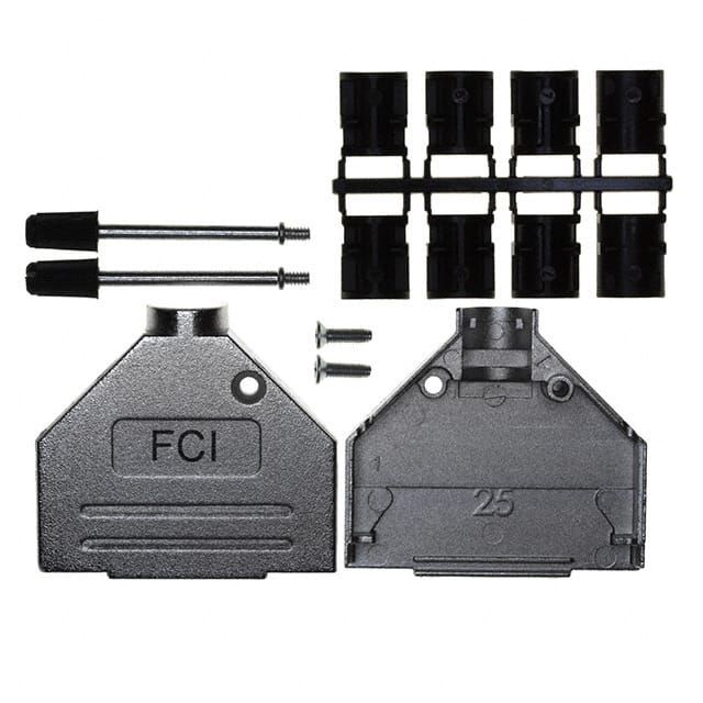 8655MH2501BLF CONN BACKSHELL 25POS 180DEG SHLD
