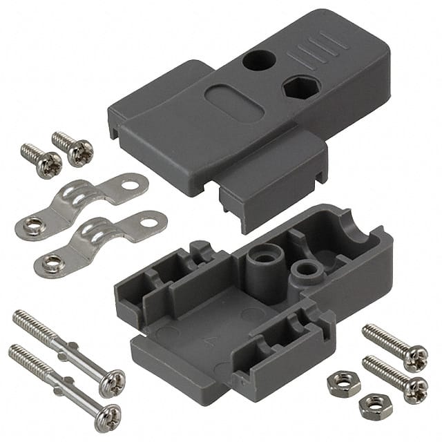 AGP 09 G CONN BACKSHELL 9POS 180DEG GRAY