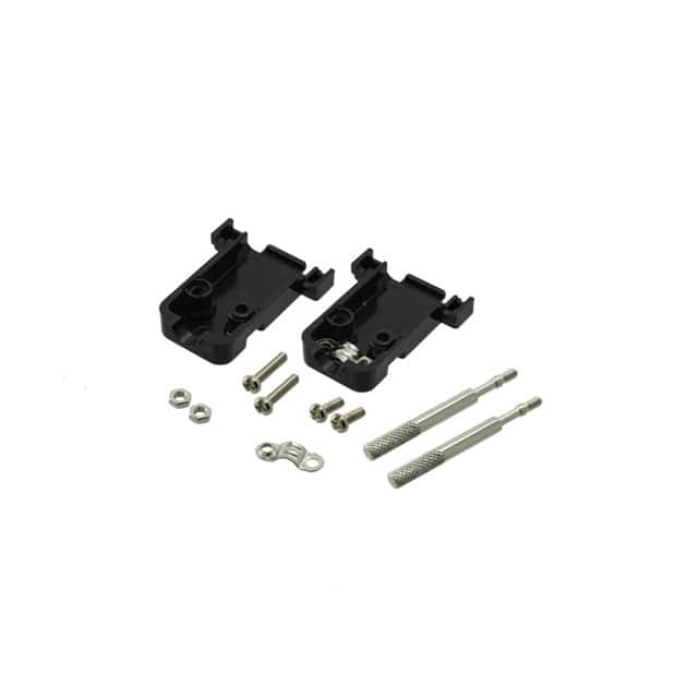 DE09-HD-PB-TS D-SUB HOOD BLK PLASTIC 9 WAY THU