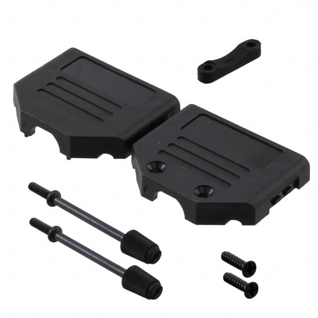 A-FT 15 CONN BACKSHELL 15POS 180DEG BLK