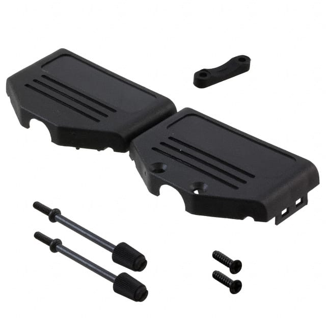 A-FT 25 CONN BACKSHELL 25POS 180DEG BLK