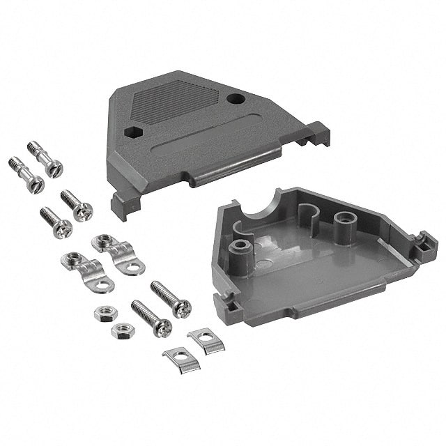40-9737H CONN BACKSHELL 37POS 180DEG GRAY