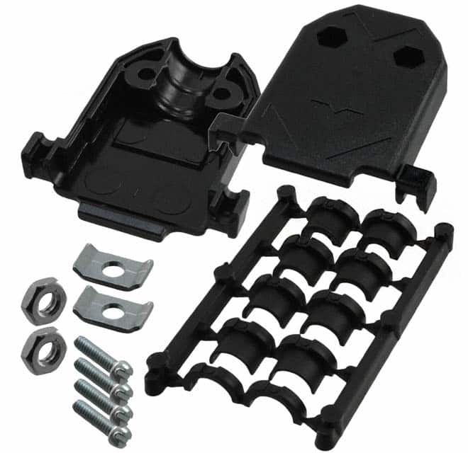 17E-1725-1 CONN BACKSHELL 15POS 180DEG BLK