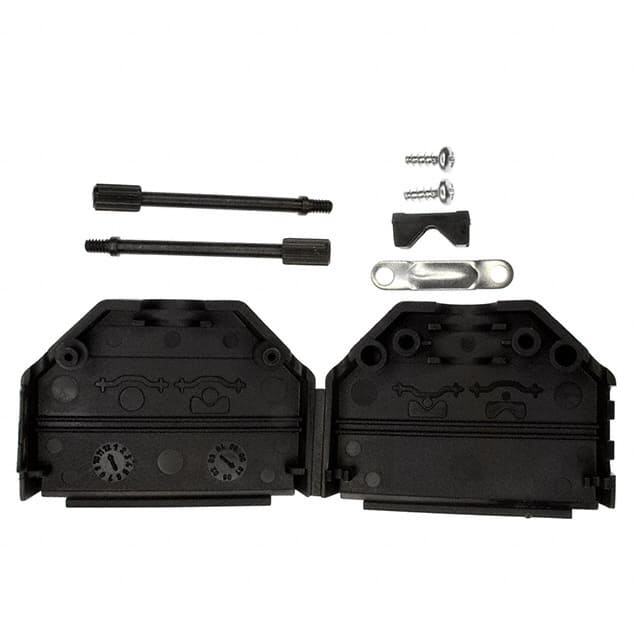 972-025-01SR011 CONN BACKSHELL 25POS 180DEG BLK