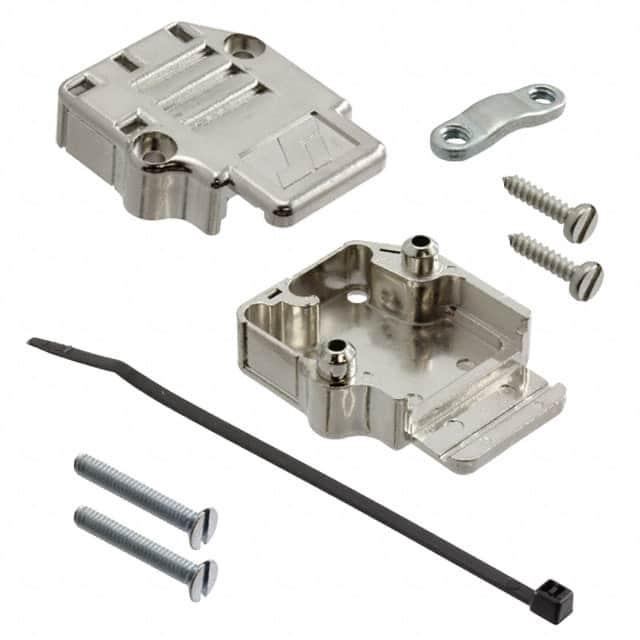 863093C09MLF CONN BACKSHELL 9P 90DEG SHLD SLV