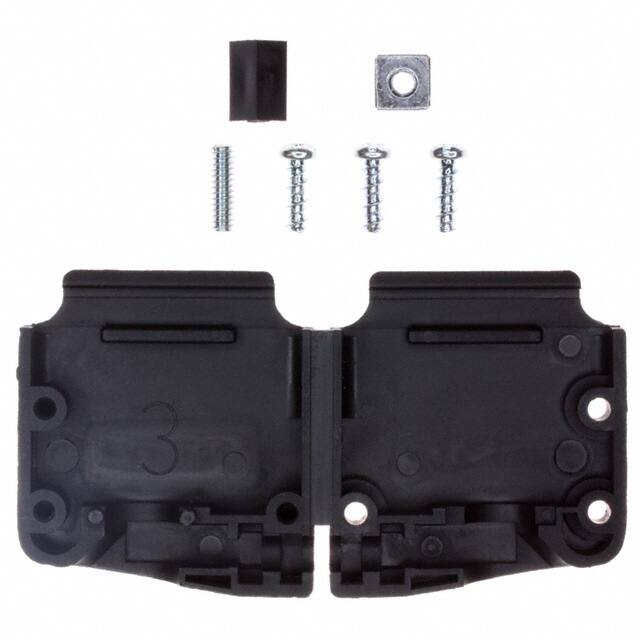 205718-1 CONN BACKSHELL 25P 45/180DEG BLK