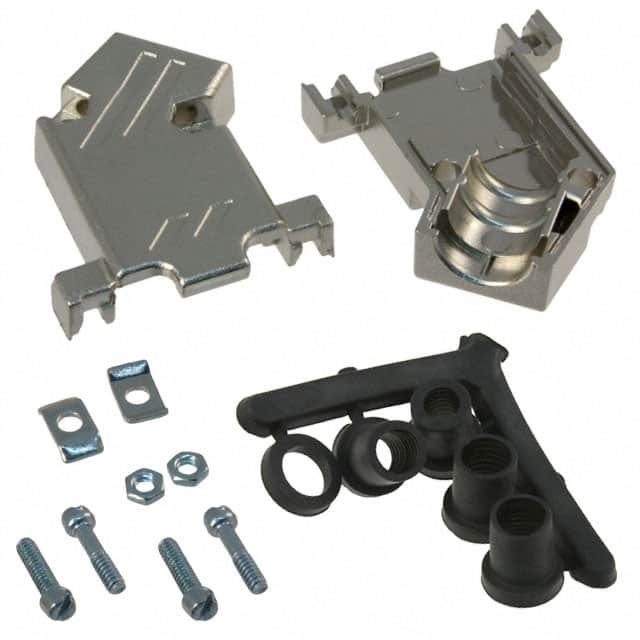 3357-6509-1C CONN BACKSHELL 9P 45DEG SHLD SLV