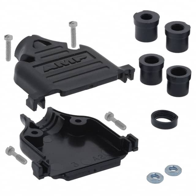 5748678-3 CONN BACKSHELL 25POS 180DEG BLK