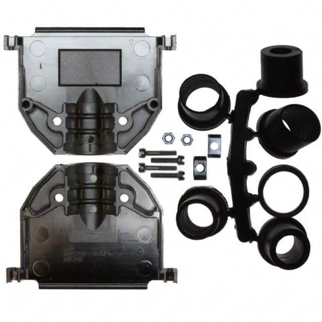17E-1728-2 CONN BACKSHELL 50POS 180DEG SILV