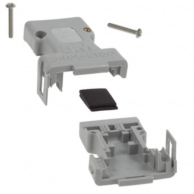 3485-2100F CONN BACKSHELL 9POS 180DEG GRAY