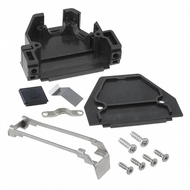 165X11299X CONN BACKSHELL 25P 45/180DEG BLK