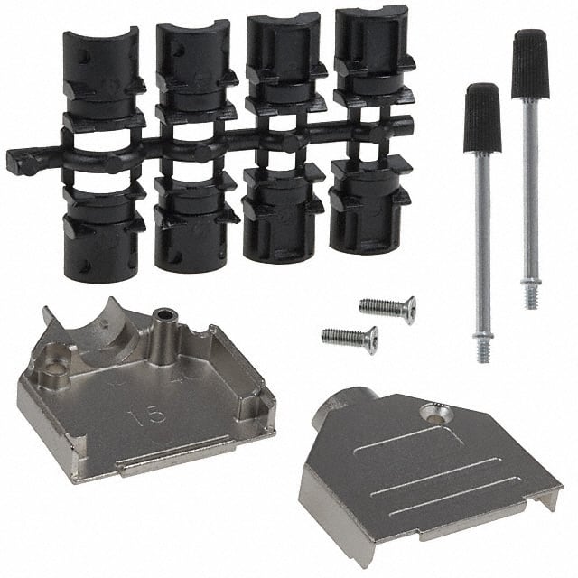 165X02619XE CONN BACKSHELL 15POS 180DEG SHLD