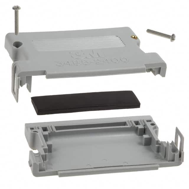 3485-2400F CONN BACKSHELL 37POS 180DEG GRAY