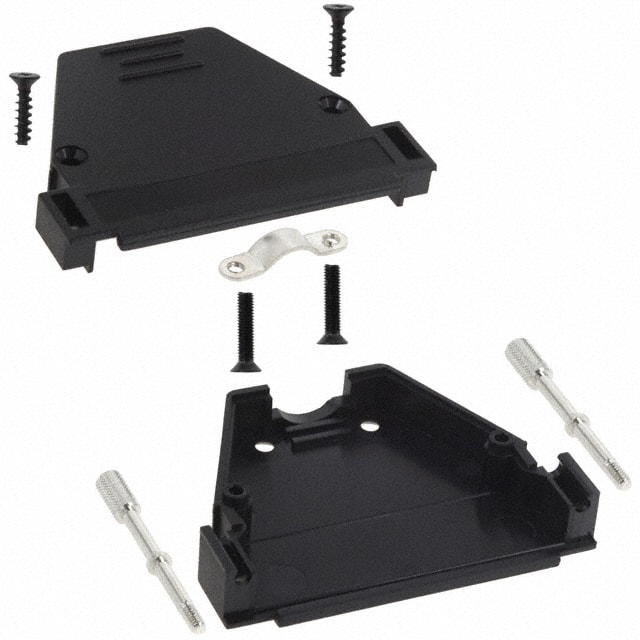 165X10179XE CONN BACKSHELL 50POS 180DEG BLK