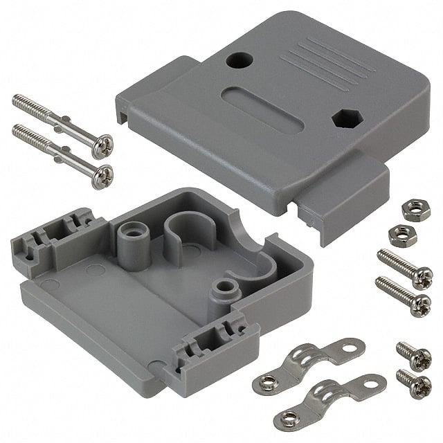 AGP 25 G CONN BACKSHELL 25POS 180DEG GRAY