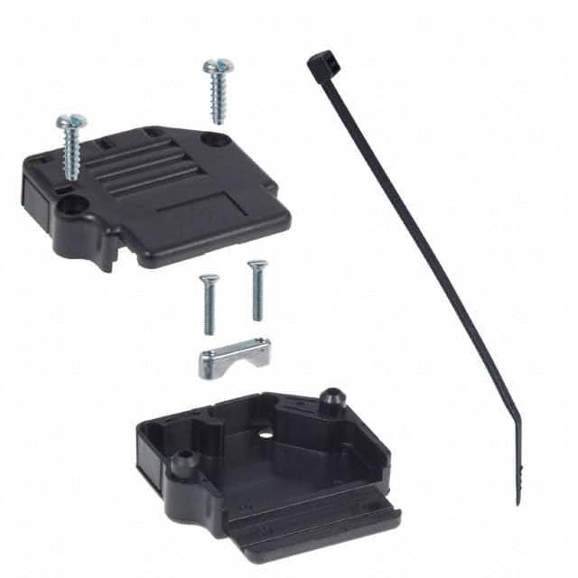 863093C15ALF CONN BACKSHELL 15POS 90DEG BLACK