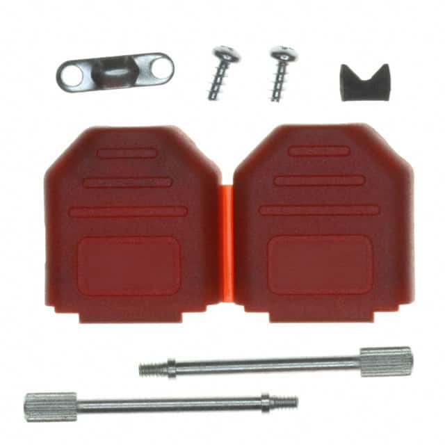972-009-01SR061 CONN BACKSHELL 9POS 180DEG RED