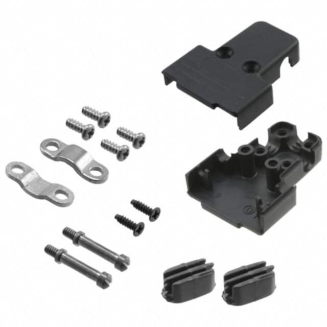 975T009-010R011 CONN BACKSHELL 9P 90/180DEG BLK