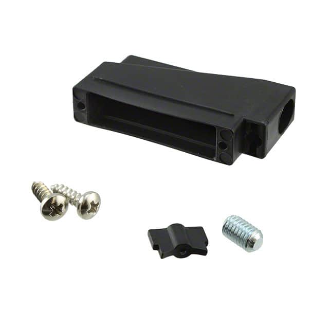 165X10459XE CONN BACKSHELL 25POS 90DEG BLACK